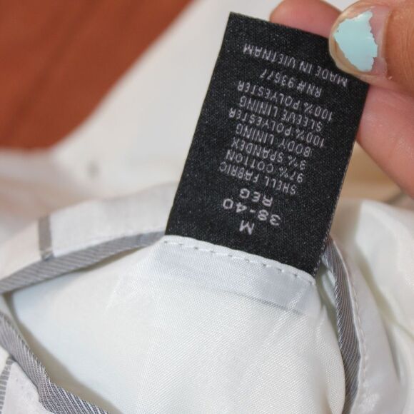 jf .j.Ferrar White Women's Blazer Size Medium - Picture 9 of 9
